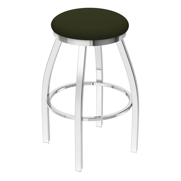 36" Swivel X-Tall Bar Stool, Chrome Finish, Canter Pine Seat